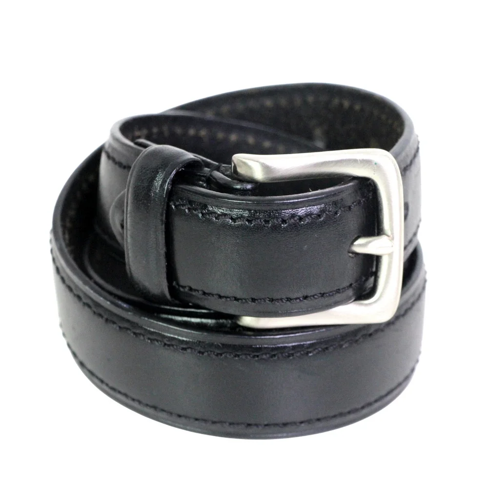 CLASSIC BLACK GENUINE LEATHER 1 1/4